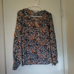 Fancy Print Blouse with Buttons